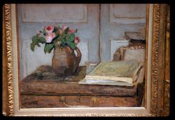 Vuillard Vase of flowers with books Mellon Bruce collection