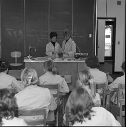 IU South Bend dental education instructors during class, 1970s