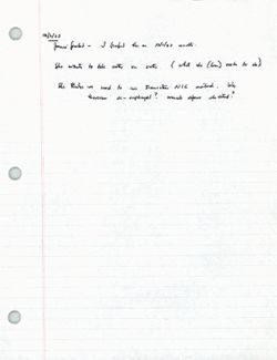 "10/2/03 - Jamie Gorelick" [Hamilton’s handwritten notes], October 2, 2003