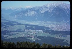 View toward Innsbruck Flughafen (NW) from top of Patscherkofel.