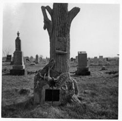 Tree Trunk - Anchor  Joseph Conrad born Bavaria 1827 died in Breman Indiana 1916. Col. 30th Ind. Vol.