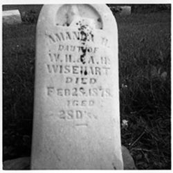 Amanda Wisehart & Baby Mother Baby Lamb Baby lived 1 Day (Daughter) Amanda H. Daut W [illegible] & A. H. W. d. Twin Daughters