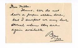 25 January 1943: To: Ben Foster, Jr. From: Milton J. Pike.