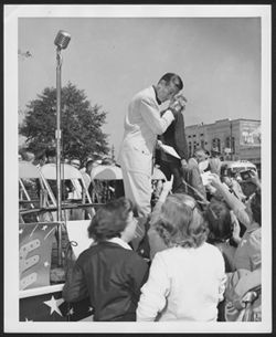 Hoagy Carmichael on stage in La Grange, Georgia.