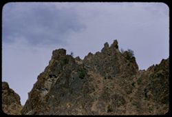 Rocky pinnacles above Klamath river near US 99 Siskiyou county California