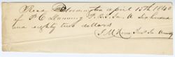 Receipt for payment to J.M. Howe for the sum of $682, 13 April 1840