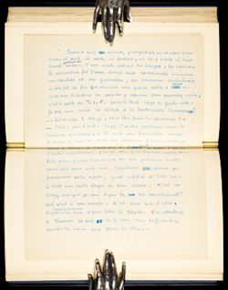1934.Jouhandeau, Marcel, 1888-1979, author. [Images de Paris; drafts of five word sketches.] A.D.S.