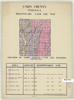 Union County Indiana preliminary land use map