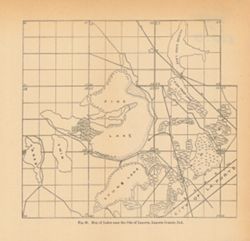 Map of lakes near the city of LaPorte, LaPorte County, Ind.