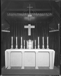 Altar at St. Agnes chapel (orig. neg.)