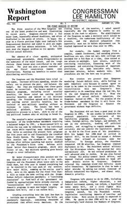 3. Jan. 15, 1986: The First Session in Review [Gramm-Rudman balanced budget amendment, reconciliation bill, omnibus farm bill, tax reform]