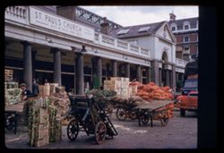Covent Garden  fruit and vegetable Market. Late morning