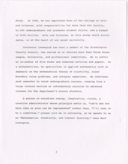 Introduction to Mort Lowengrub, Phi Beta Kappa Dinner, 26 Nov 1990