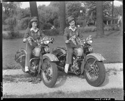Group and party of two, Motormaids at Singing Pines, 1947 (orig. neg.)