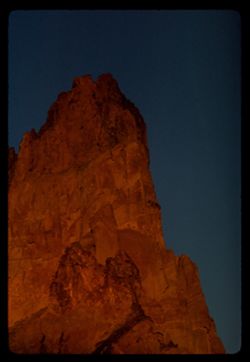 Monument Valley. Agathlan at sunset.