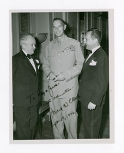 Autographed photo of Roy Howard, Mark W. Clark, and Jack Howard
