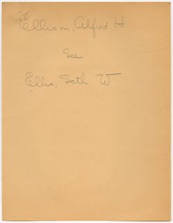 Ellison, Alfred H. - World War I