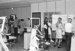IU South Bend dental students give presentation at open house, 1976