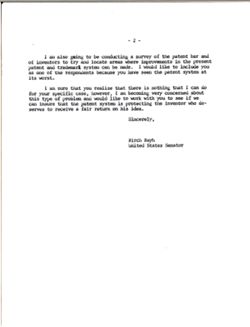 Letter from Birch Bayh to Barbara N. Wyatt of FunnelcaP* Inc., June 1, 1979