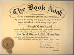 Book Nook. Doctor of Discord certificate.