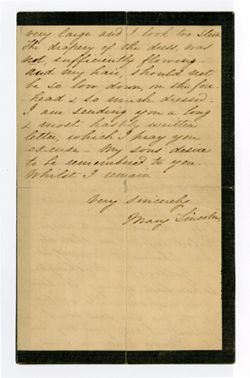 [Lincoln, Mary (Todd)?] 1865, Nov. 11