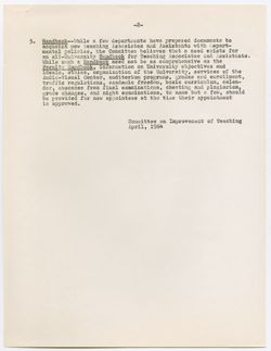 05: Recommendations Concerning Graduate Students Associated with Teaching, April 1964