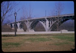 Arches of Memorial bridge across the  Wabash river at Vincennes, Ind.