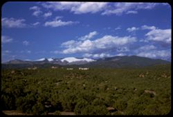 New Mexico's highest mountains. Sangre de Cristo range - over 12,000 ft. N.E. of Santa Fe.