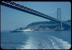 Ferry Eureka under San Francisco Bay Bridge.