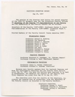 43: Elections Committee Report, 25 May 1967