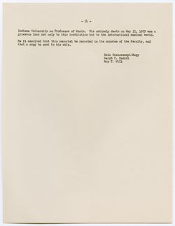Memorial Resolution for Ede Zathureczky, ca. 29 September 1959
