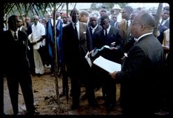 Vice Preident Tolbert conducts groundbreaking ceremony