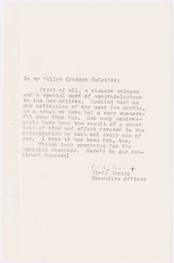 Initiation Awards Banquet Program, 1969
