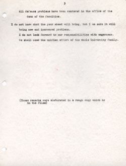 "Notes for Remarks at Meeting of Board of Trustees with the Alumni Council." June 1, 1941