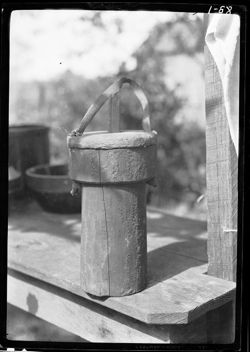 Old tar bucket at Cloverdale