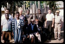 Town meeting – Zorzor District Commissioner Edwards & Peace Corps volunteers