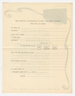 National Cinema Service: 16mm Sound Film Rental Library catalog, 1949