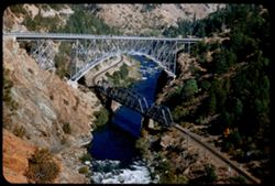 Bridges over Feather river near Pulga, Calif.