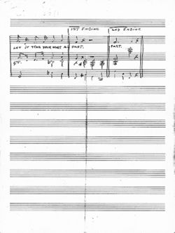 Archie's little love song, holograph/piano-vocal score