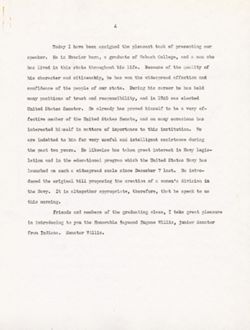 "Remarks at the Commencement of the Yeomen (U.S. Naval Training School at Indiana University). -Indiana University Auditorium Oct. 22, 1942