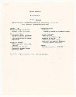 Minority Summer Faculty Recruitment Program, 1980-1989