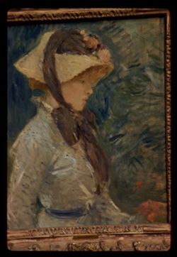 Berthe Morisot Woman in a straw hat Mellon Bruce collection