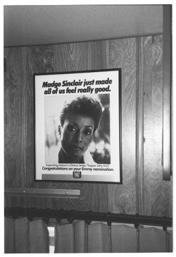 Poster announcing Sinclair's Emmy nomination for her role in Trapper John, M.D.