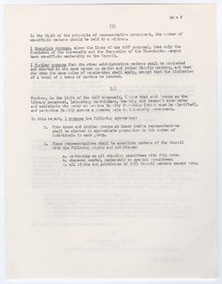 22: Proposals Concerning the Faculty Council Reorganization, undated