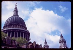 St. Paul's dome seen from Cheapside at St. Martin le Grand