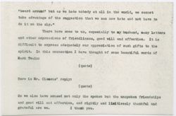 Speech given at dinner in honor of Dr. Bryan and herself, 1937