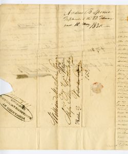 Andrew B. SPENCE, Saint Andrews Square near Philadelphia. To William MACLURE, Mexico [City]., 1830 Feb. 22 & May
                                10