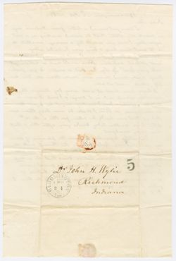 Andrew Wylie to John H. Wylie, 22 April 1851