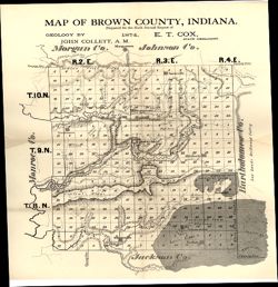 Map of Brown County, Indiana