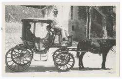 Item 0085. Various shots of individuals in coach seen in Items 73-73a above. See also Items 336-337a below. Liceaga and second bullfighter seated facing each other in coach.